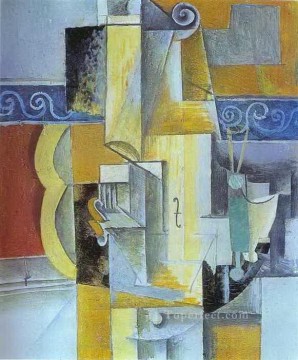 Violín y guitarra cubista de 1913 Pablo Picasso Pinturas al óleo